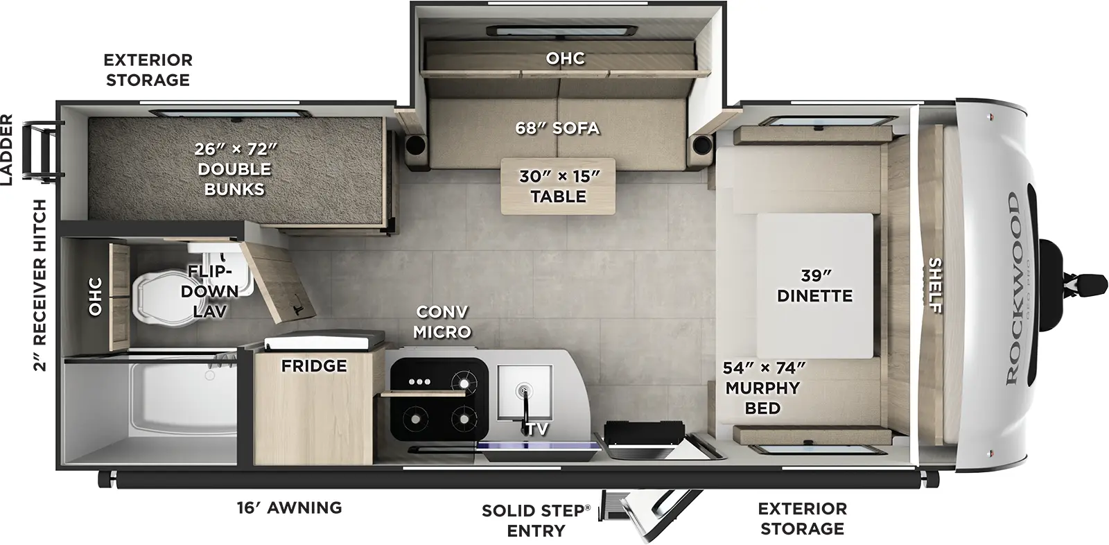 Rockwood Geo Pro G20BHT Floorplan